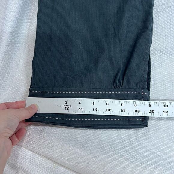 Anthropologie Cartonnier Gray Long Line Bermuda Button Detail Shorts Sz 6 - Picture 7 of 8